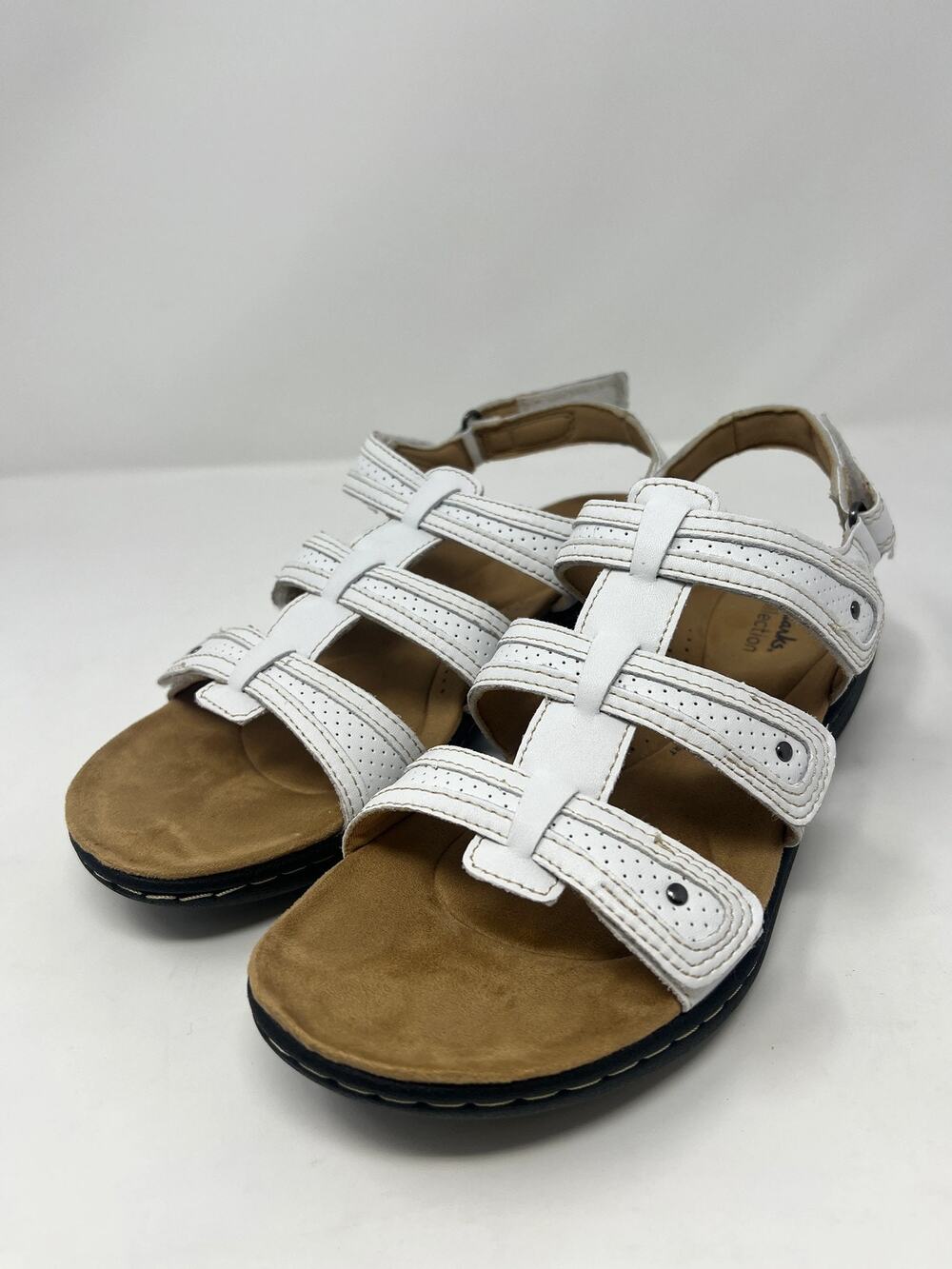 Clarks Women's 10M Laurieann White Sandals